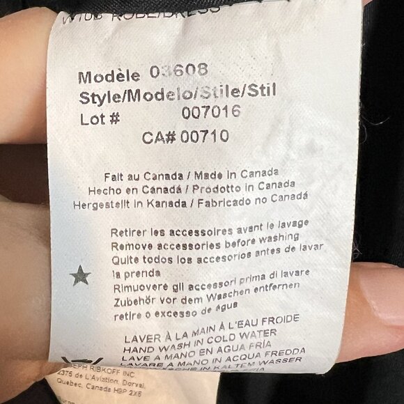 Joseph Ribkoff Sleeveless Bubble Hem Nylon Dress Zip Front Pockets Black Sz 8 - Picture 11 of 13